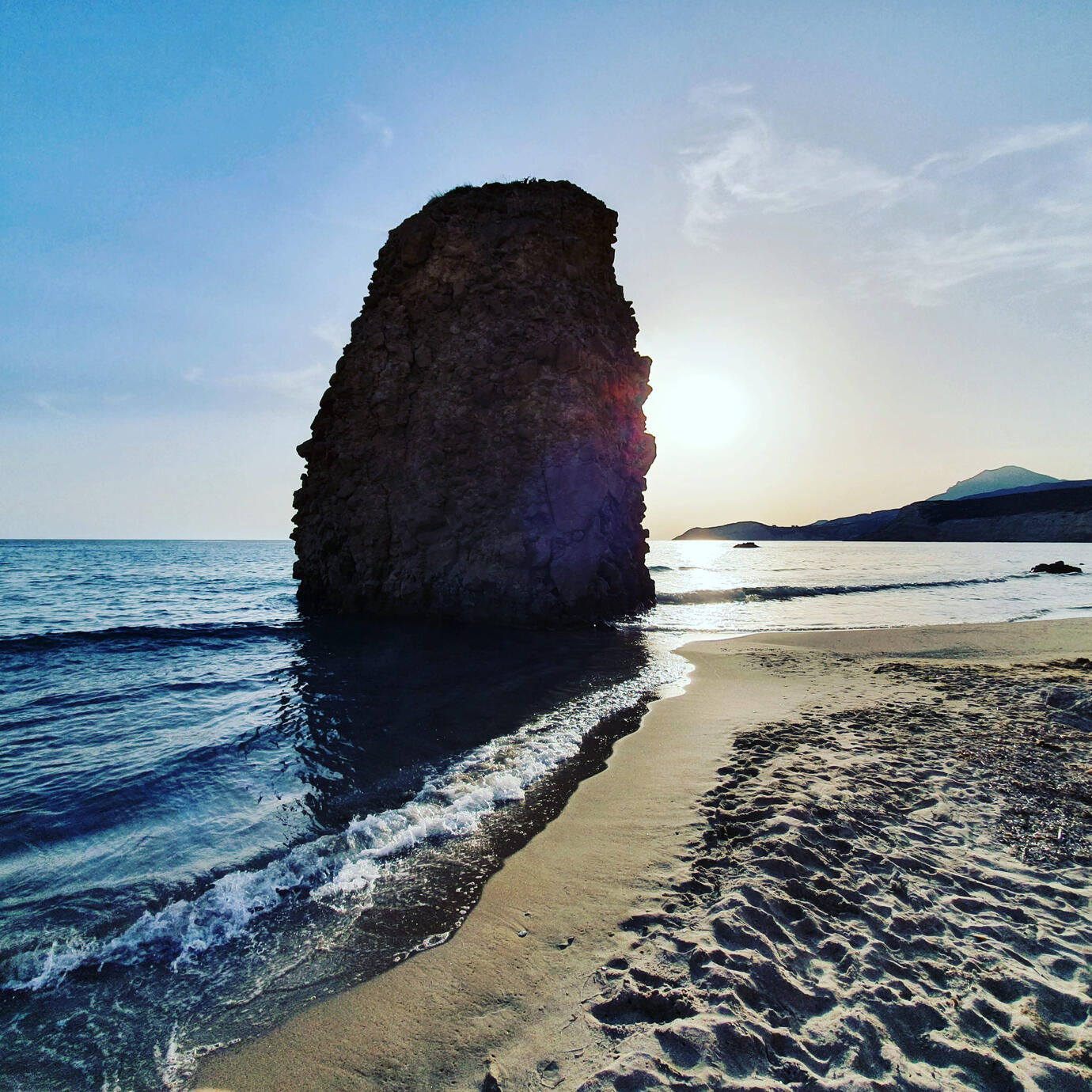 Hiding sun - Milos Island